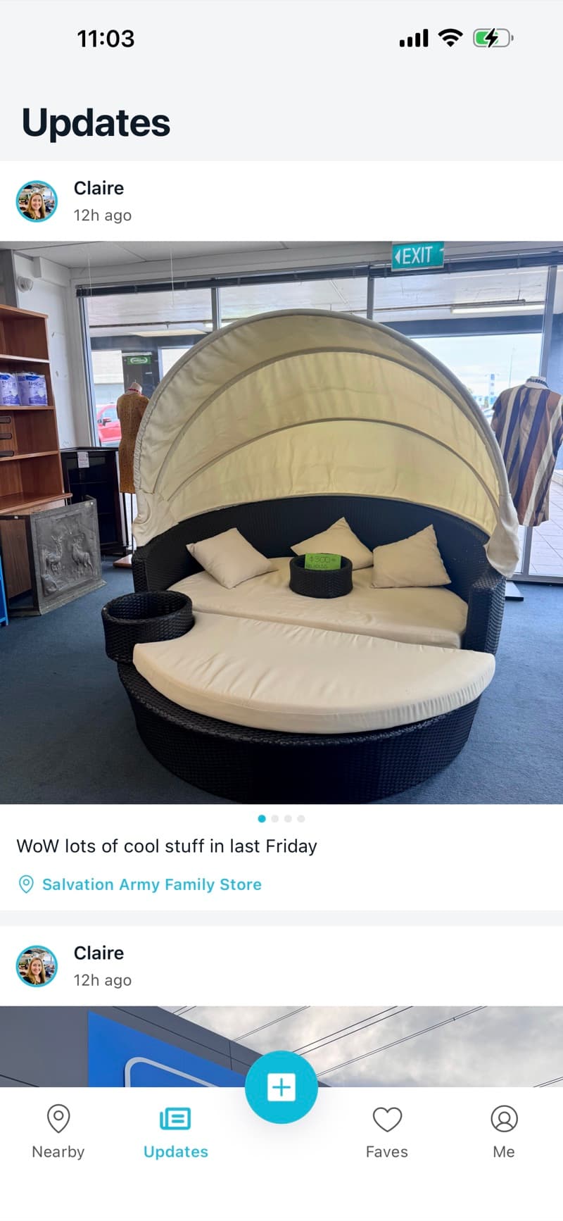 Recent in-store finds shared by an op shop in Op Spot